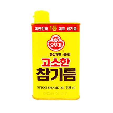 韩国进口不倒翁芝麻油500ml铁罐装